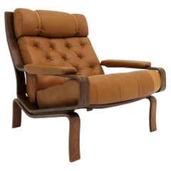 Leather Lounge Chair 'Palermo' by Pethrus Lindlöf, 1970