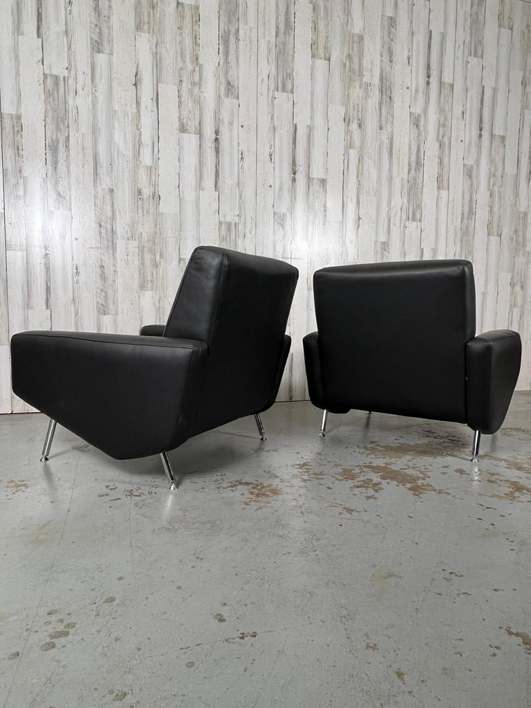 Leather Lounge Chairs by Airborne For Sale 9