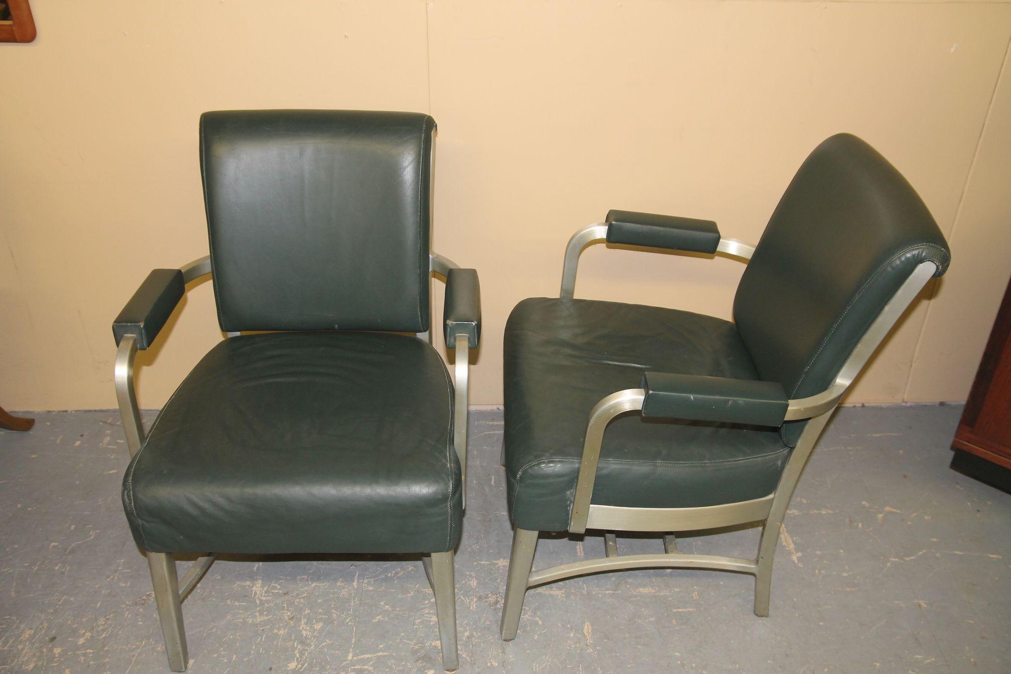Mid-20th Century Leather Lounge Chairs by Goodform For Sale
