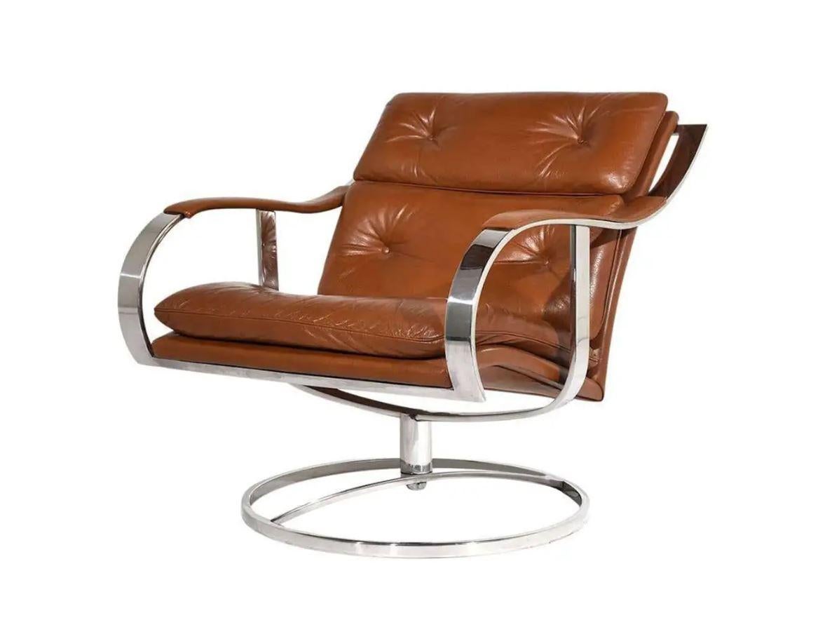 Leather Lounge Chairs Series 455 by Gardner Leaver For Sale at 1stDibs