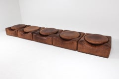 Leather Lounge Chairs with Adjustable Demi Circular Cushion