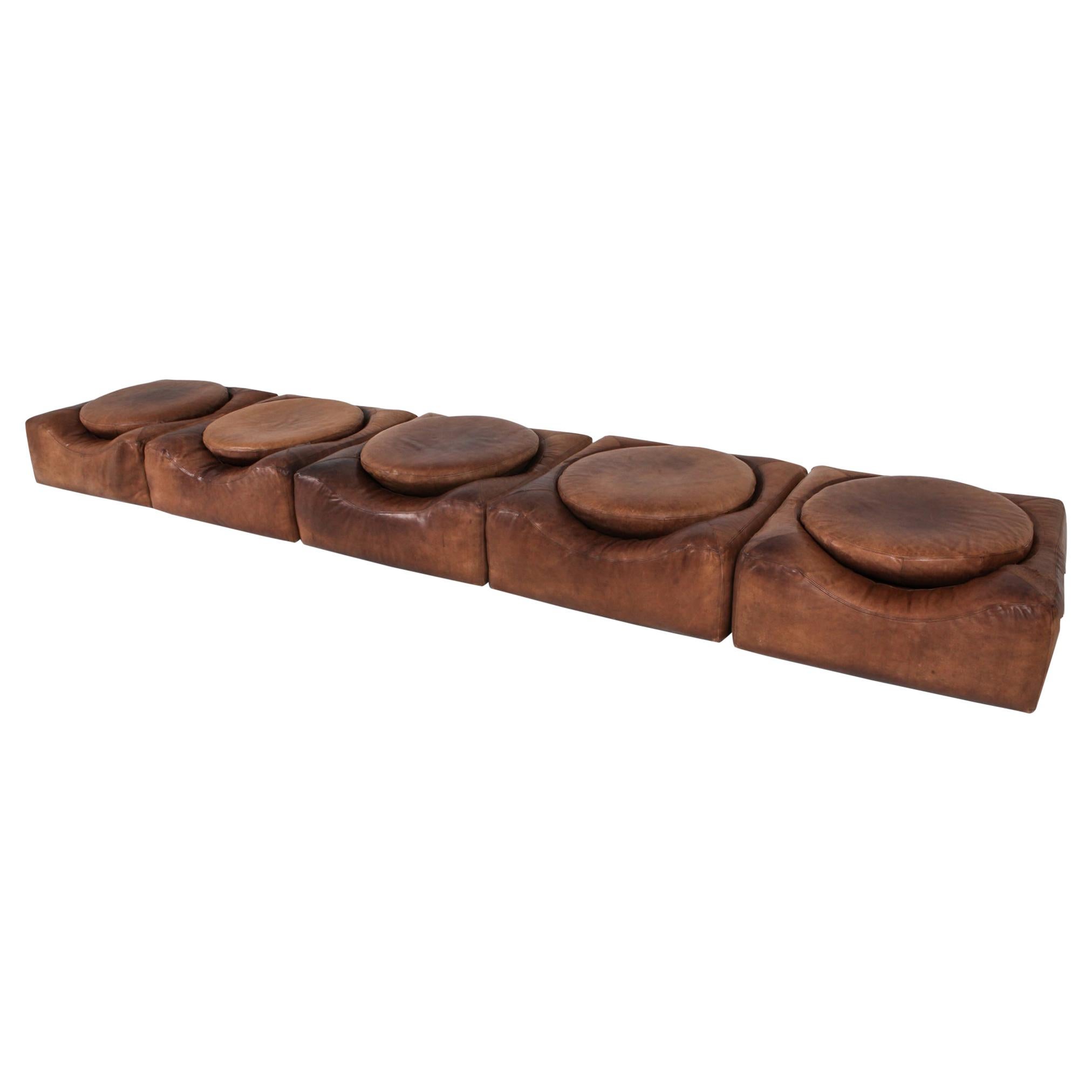 Leather Lounge Chairs with Adjustable Demi Circular Cushion