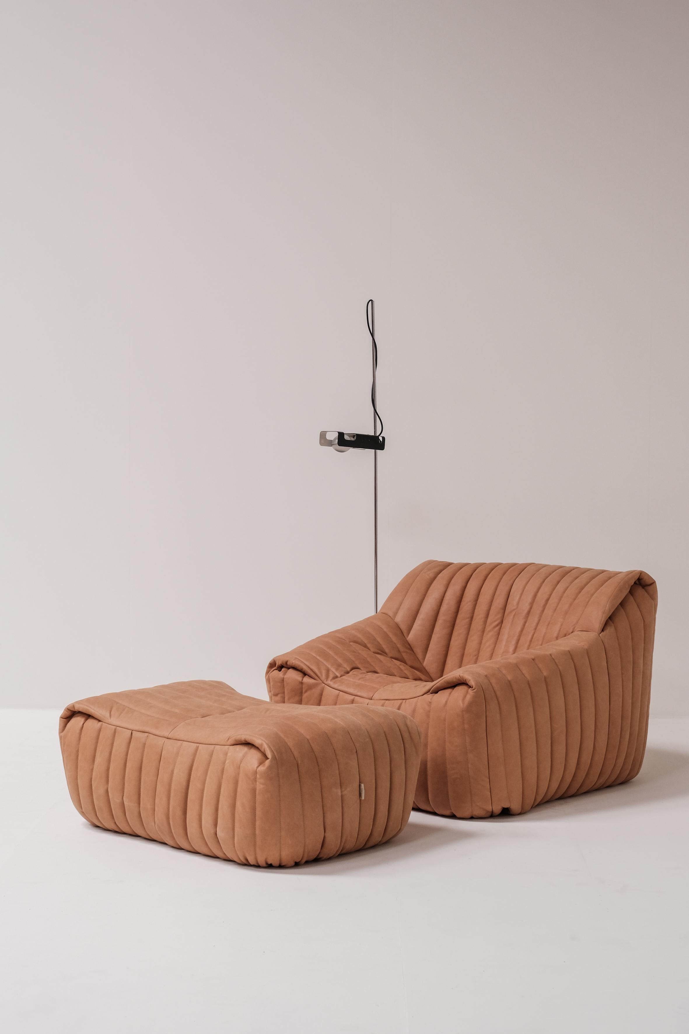 Leather lounge set 'sandra' by Annie Hieronimus for Cinna 4