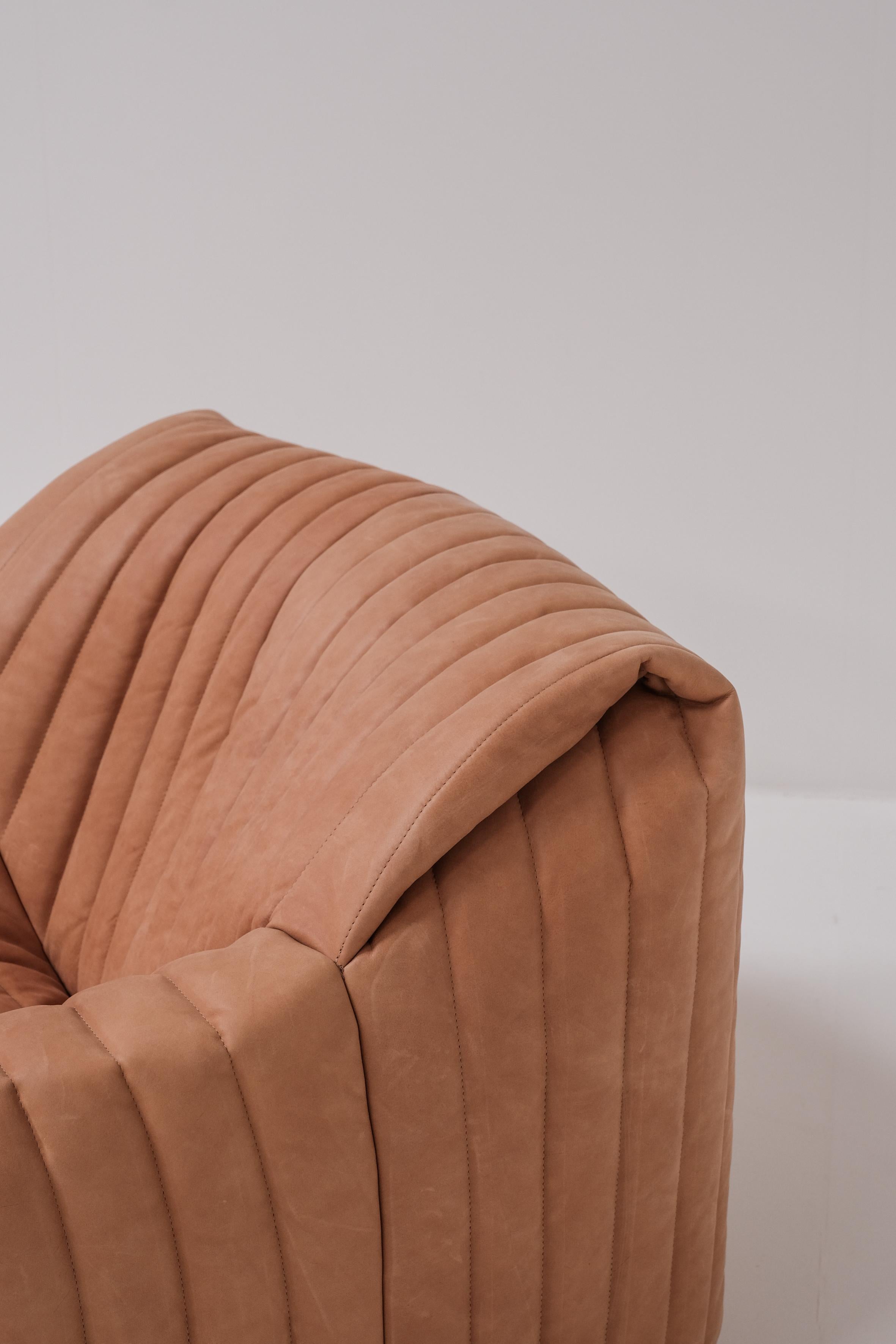 Leather lounge set 'sandra' by Annie Hieronimus for Cinna In Excellent Condition In Boom, Vlaams Gewest