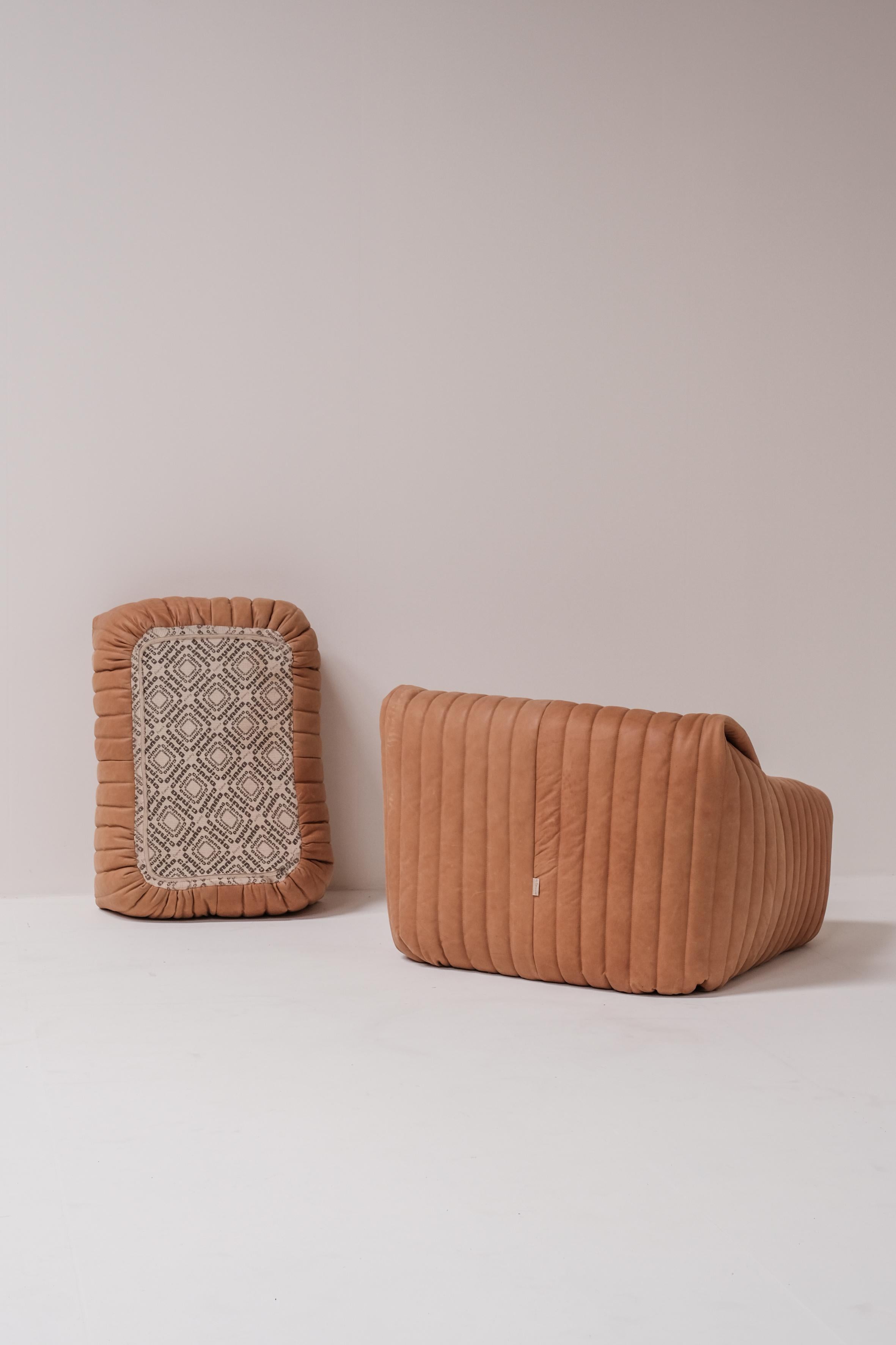 Leather lounge set 'sandra' by Annie Hieronimus for Cinna 3