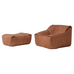 Set da salotto in pelle 'sandra' di Annie Hieronimus per Cinna