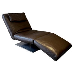 Chaise longue en cuir