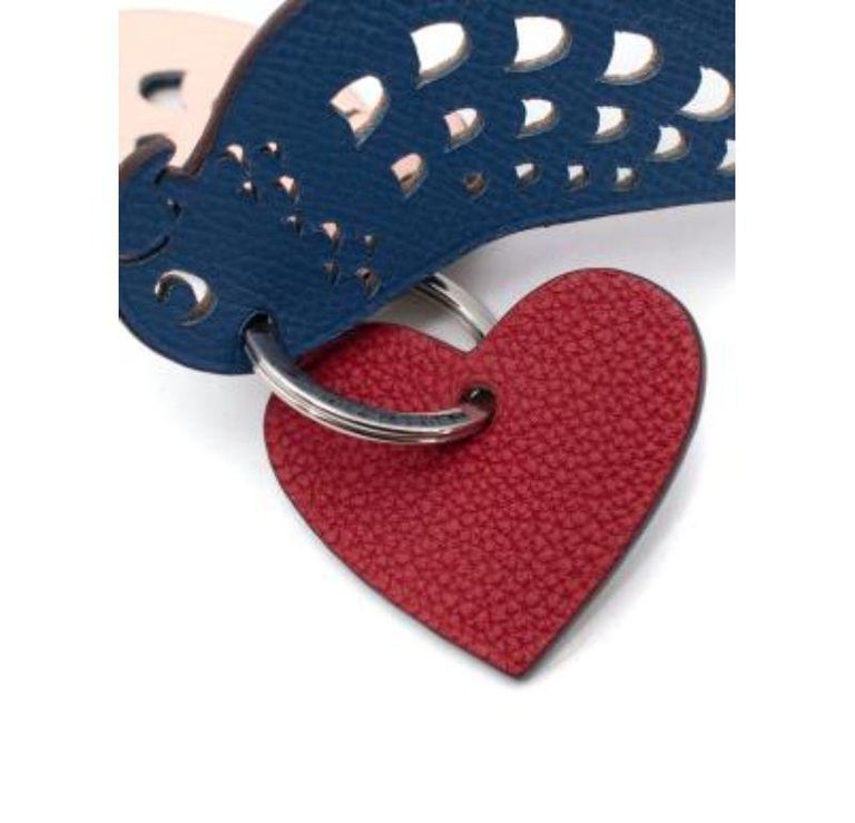 Hermes Leather Lovebirds Keyring In Excellent Condition For Sale In London, GB
