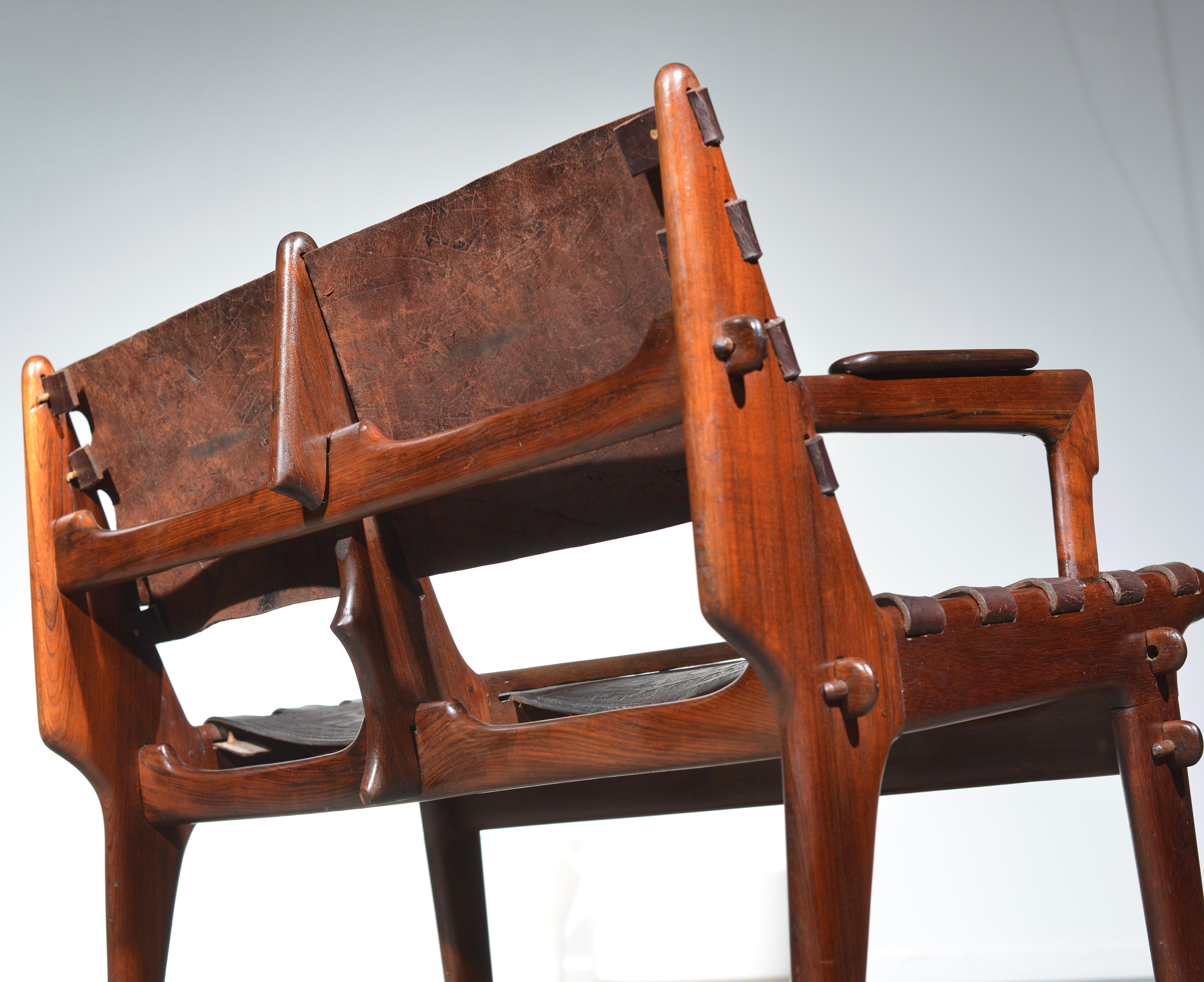 Ledersofa von Angel Pazmino für Muebles De Estilo, um 1960 Ecuador im Angebot 7