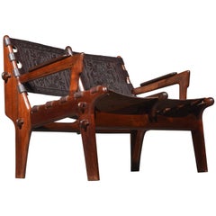 Leather Loveseat by Angel Pazmino for Muebles De Estilo circa 1960 Ecuador