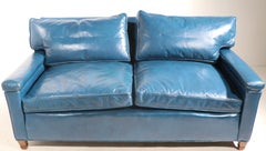 Canapé Loveseat en cuir d'Erwin Lambeth pour John Stuart