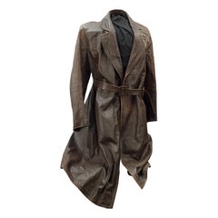 Vintage Leather Luftwaffe Style, Motoring, Motorcycle Coat in Brown Leather, German