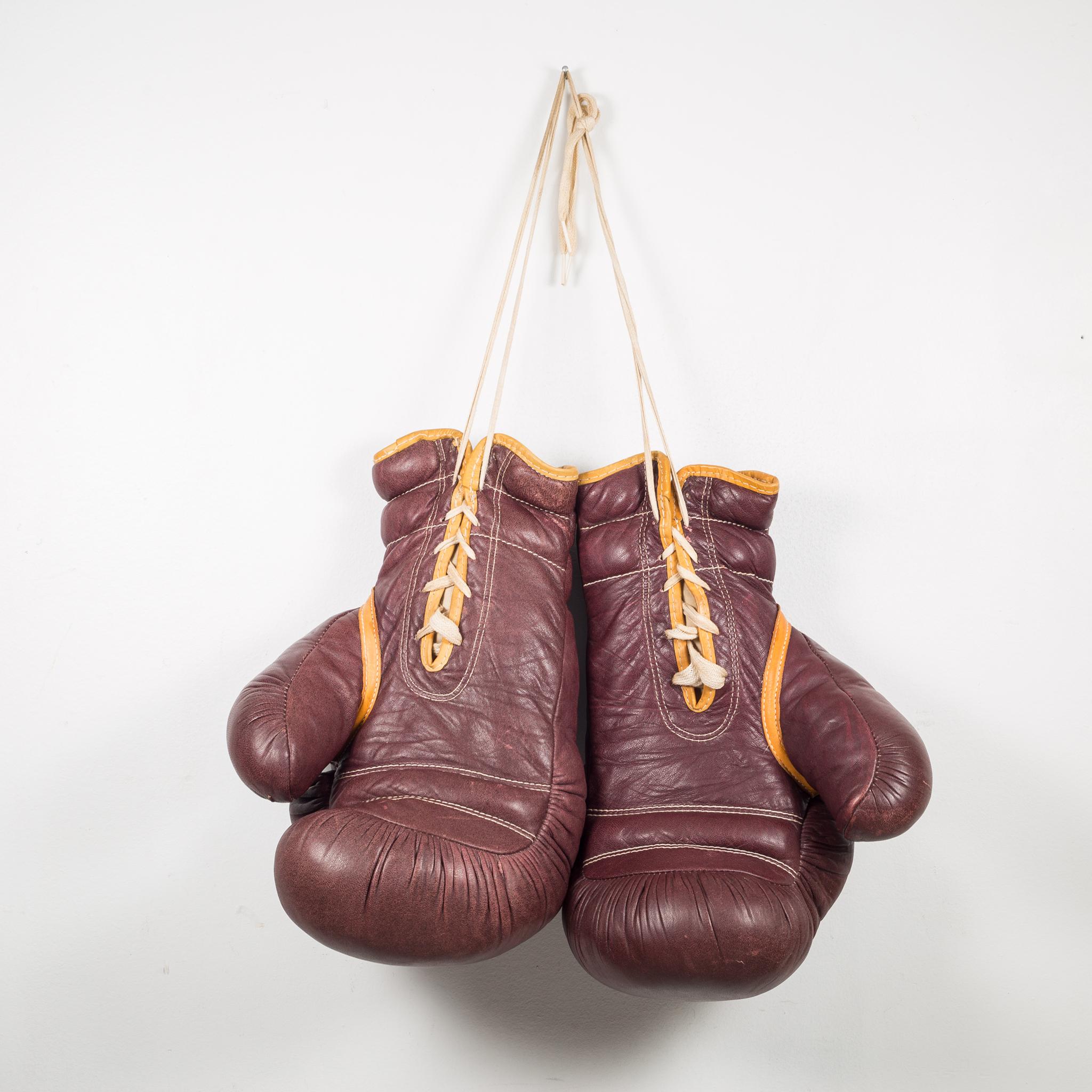 Fabric Leather MacGregor Boxing Gloves, circa 1950
