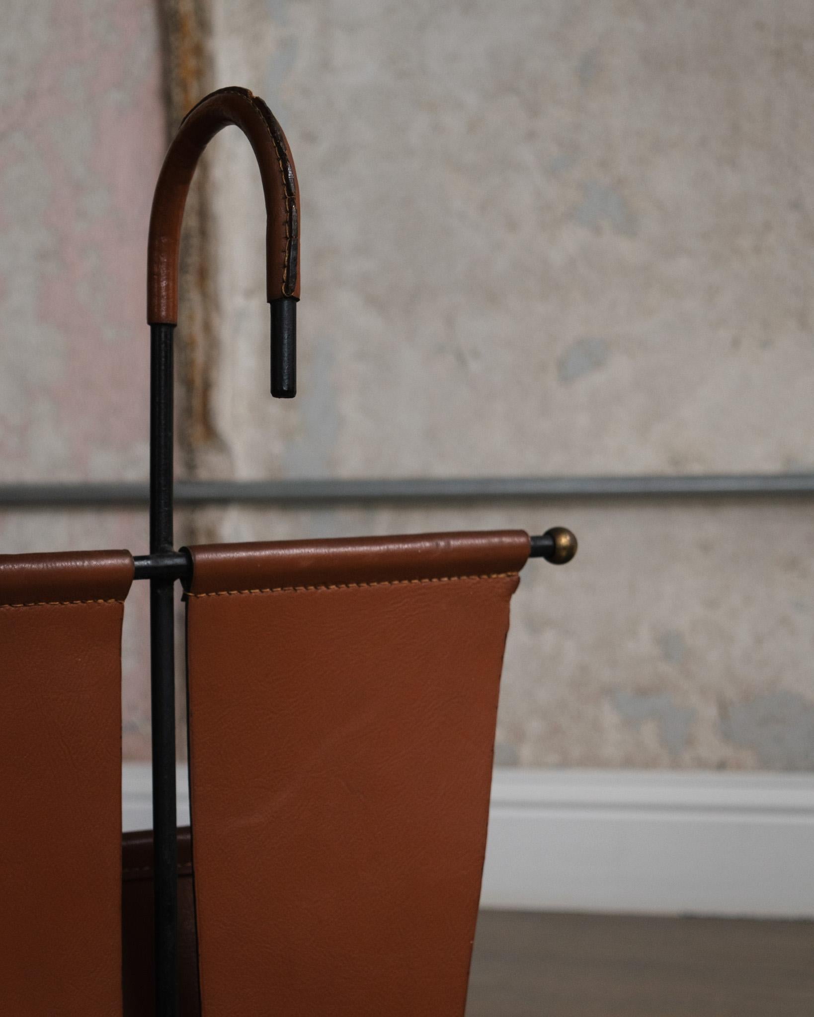 Francese Portariviste in pelle di Jacques Adnet in vendita