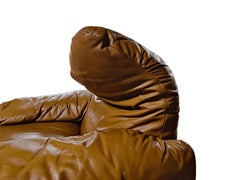 Leather Maralunga Armchairs by Vico Magistretti for Cassina, 1973, Set of 2