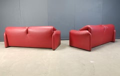 Ensemble de canapés Maralunga de Vico Magistretti pour Cassina, années 1980