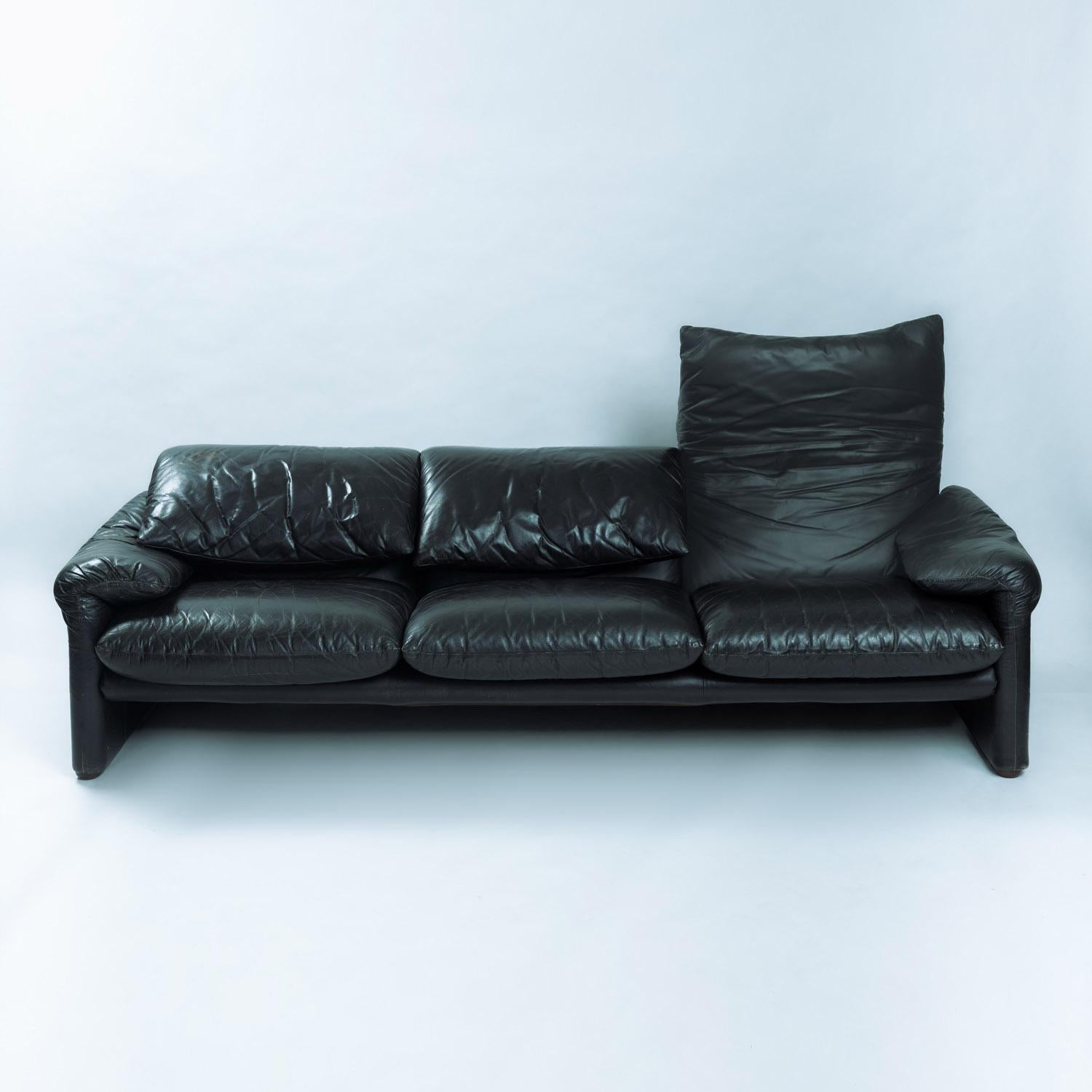 Mid-Century Modern Canapé Maralunga Vico Magistretti pour Cassina, 1970 en vente