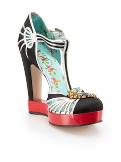 Leather Mariska T-Strap Pumps Size IT 38