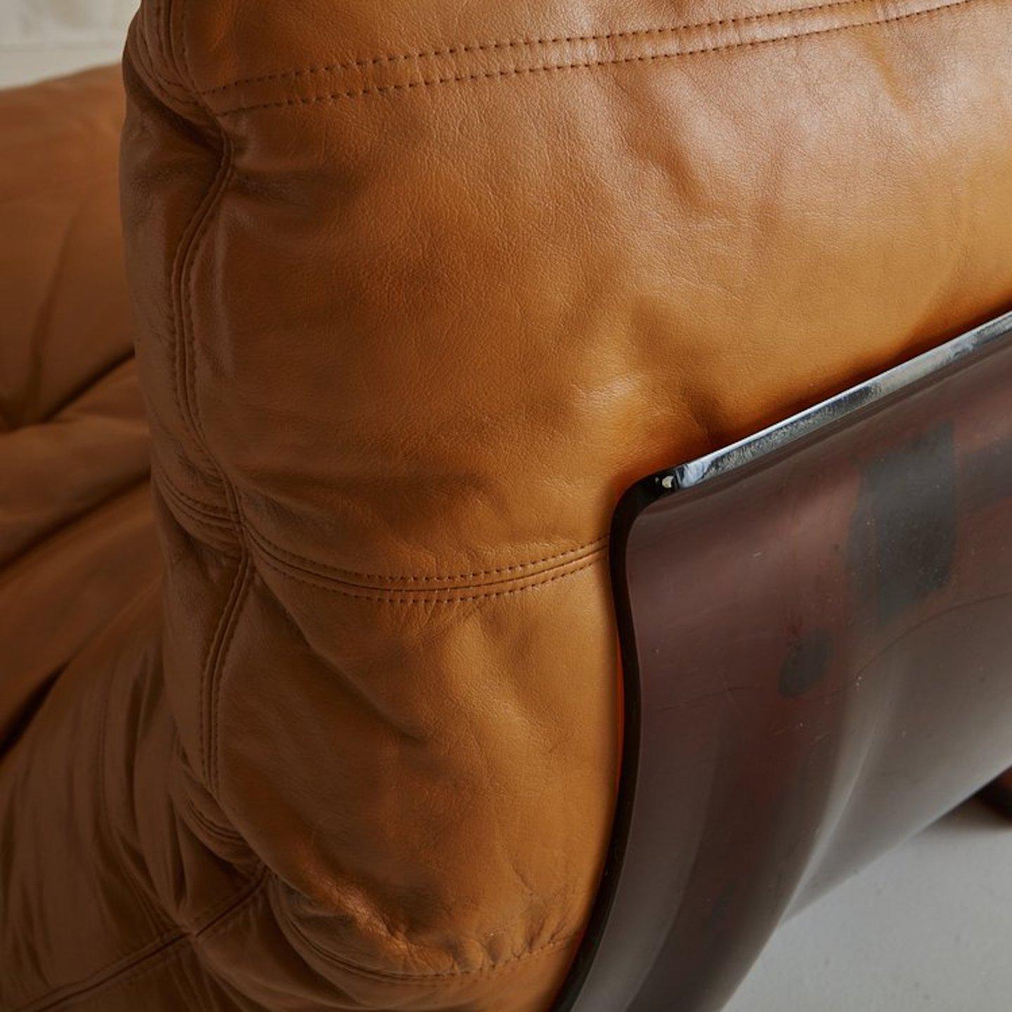 Leather Marsala Chair by Michel Ducaroy for Ligne Roset 10