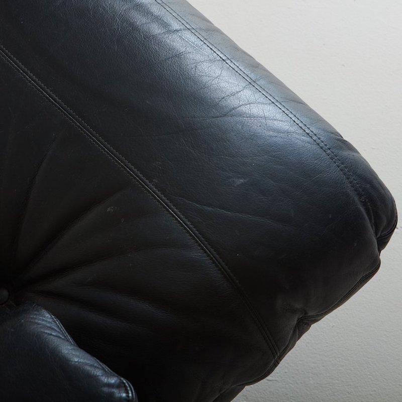Leather Marsala Lounge Chair by Michel Ducaroy for Ligne Roset, France, 1970s In Good Condition In Chicago, IL