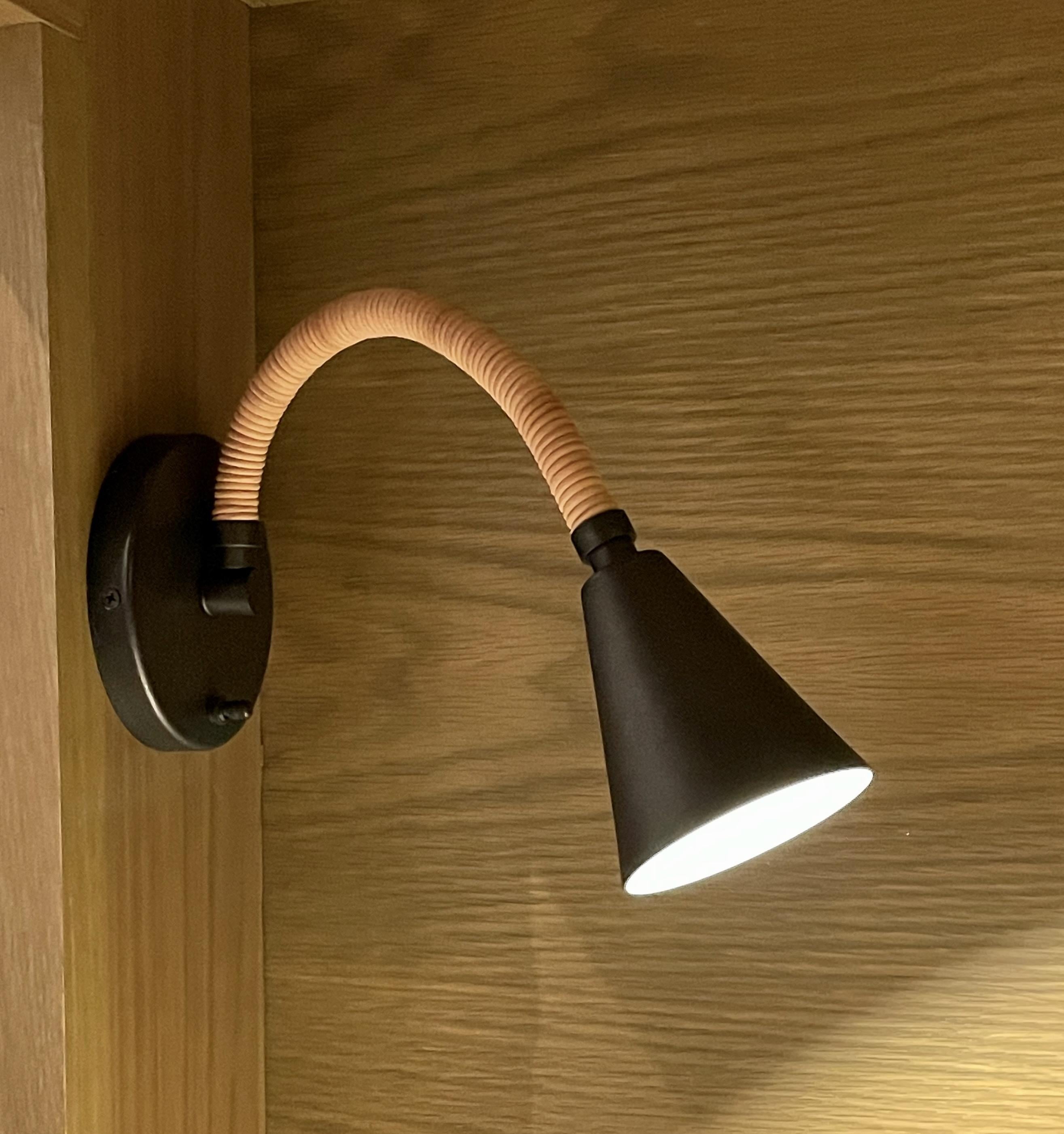 American Leather Meander Flexible Wall Sconce For Sale