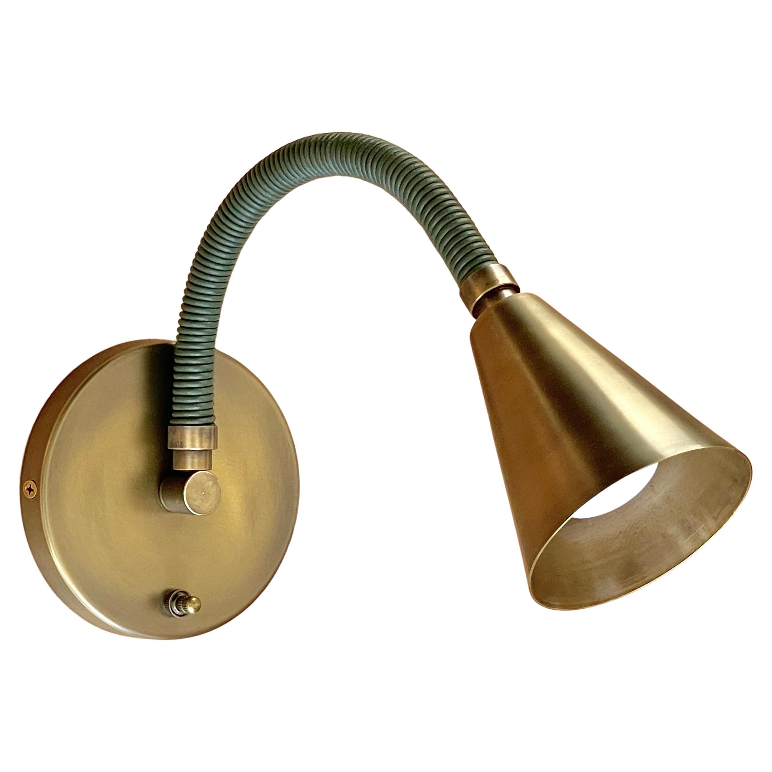 Leather Meander Flexible Wall Sconce For Sale