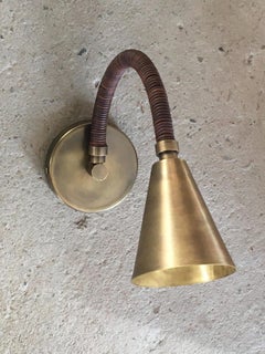 Leather Meander Wall Sconce