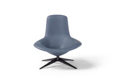 Leather Medea Swivel Armchair by Amura Lab