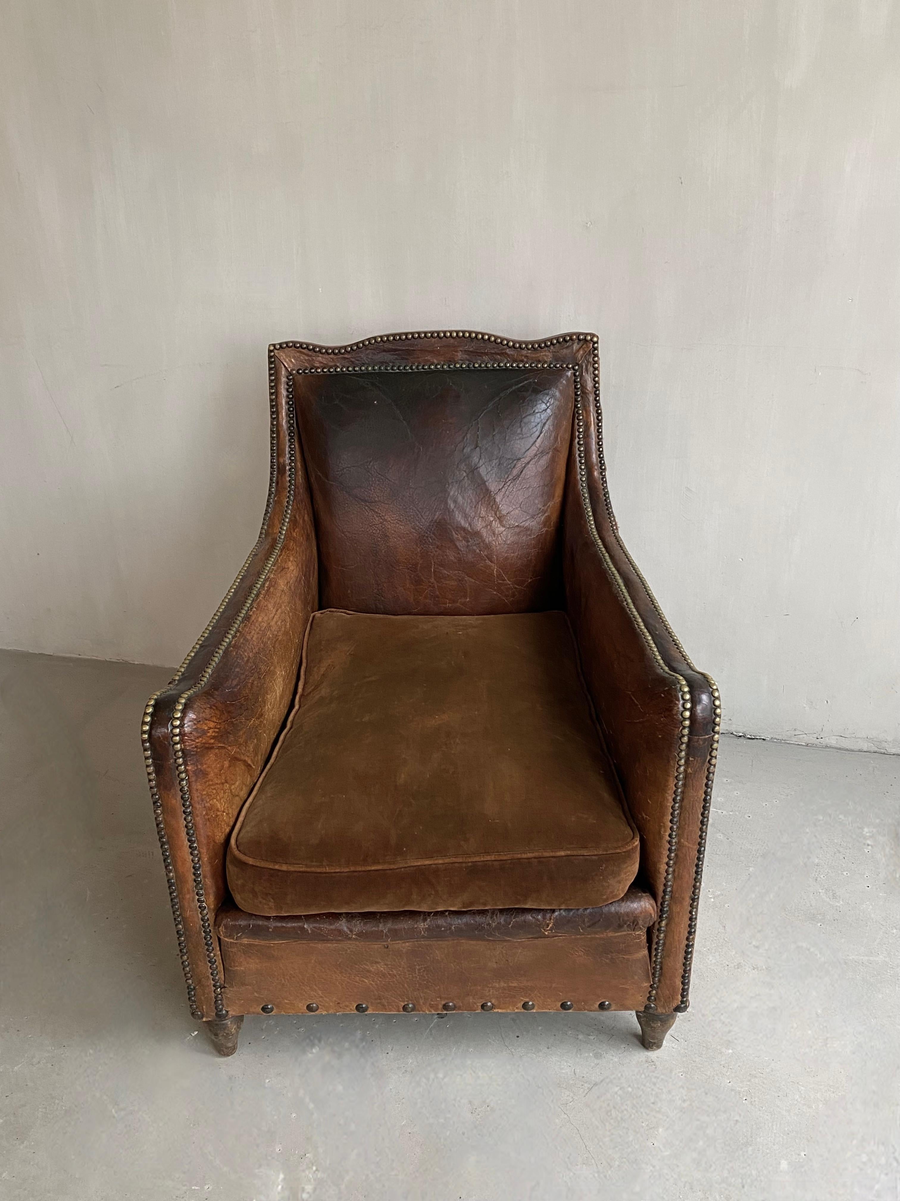 Country Leather Men's Club Chair