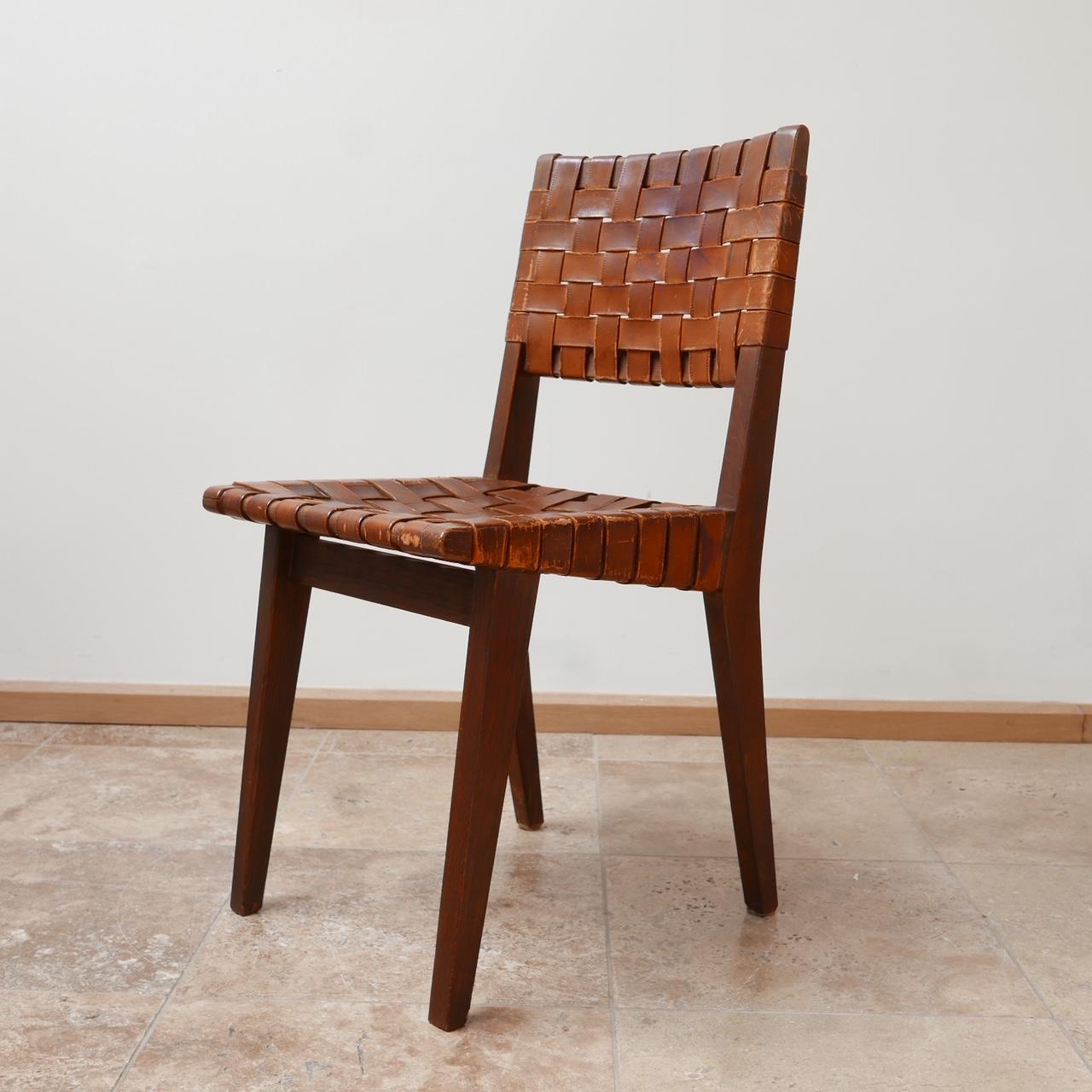 Leather Midcentury Chairs Attributed to Jens Risom 3