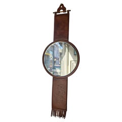 Leather Mirror, att. to Uno & Östen Kristiansson, Luxus Vittsjö, Circa 1965-1975