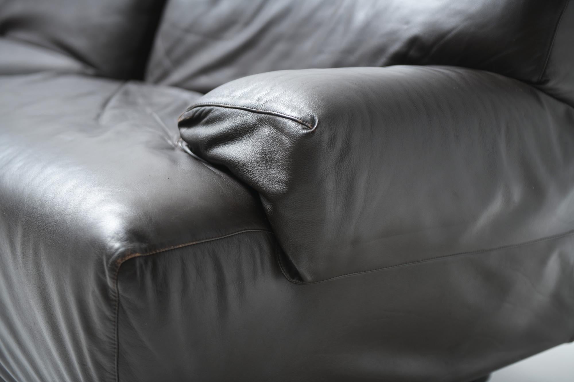 Modulares Fiandra-Sofa aus Leder von Vico Magistretti für Cassina, Italien (Italienisch) im Angebot