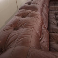 Leather modular sofa