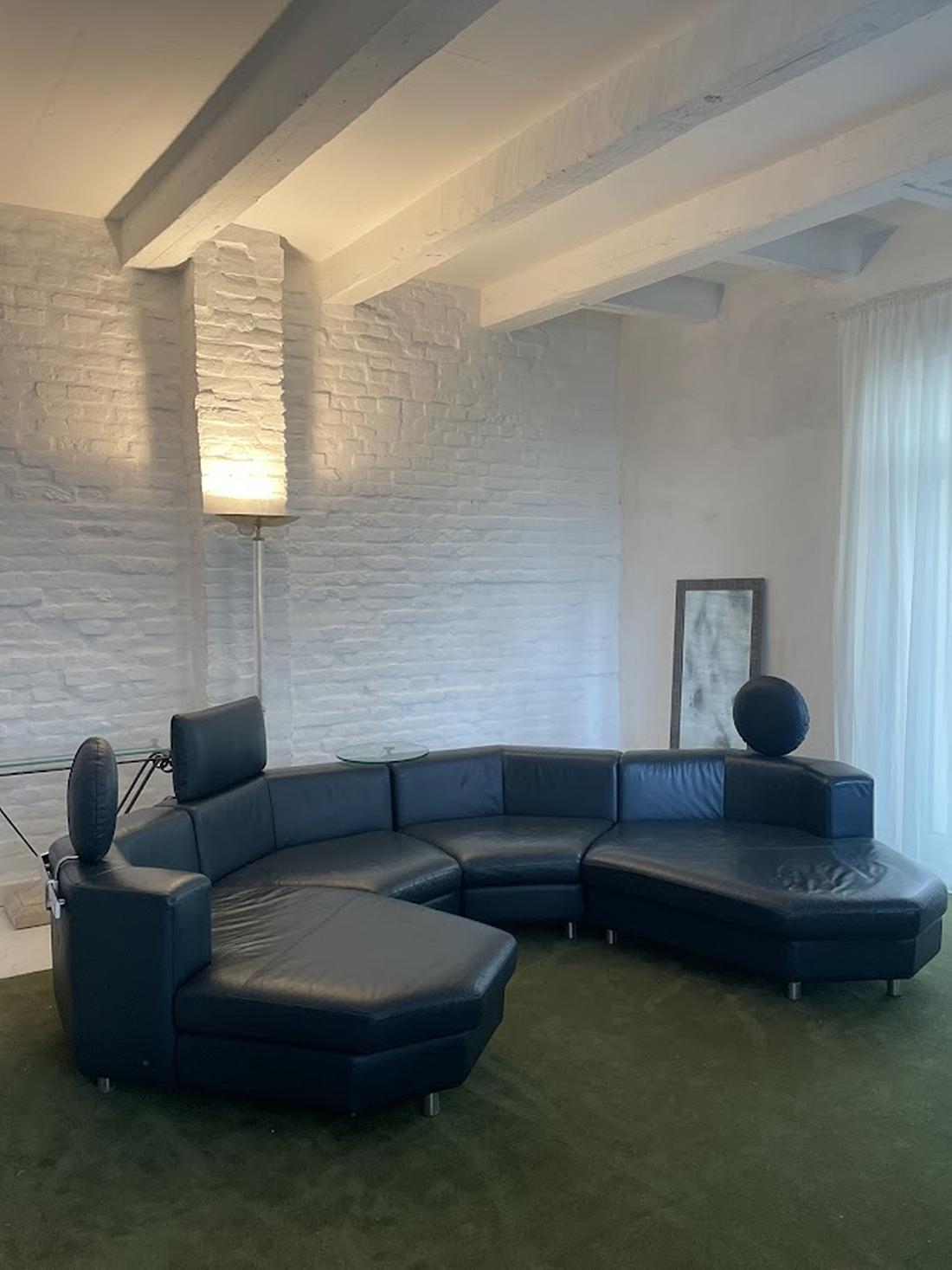 Leather Modular Sofa Set by Rolf Benz 1990s In Good Condition For Sale In Debrecen, HU