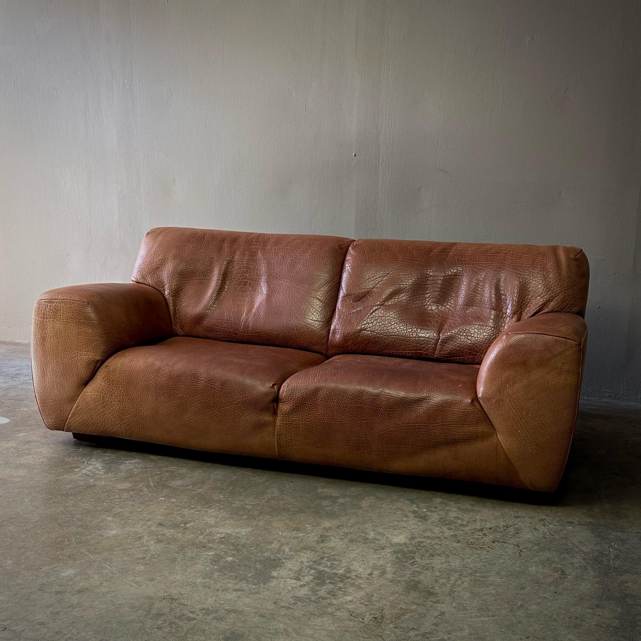 Italian Leather Molinari Sofa