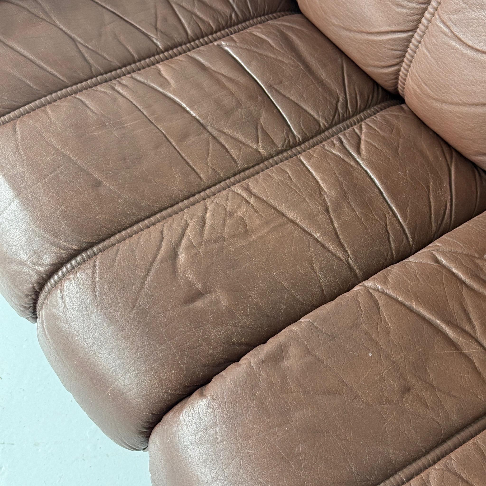 Mid-Century moderno Divano in pelle Montana di Ekornes in vendita