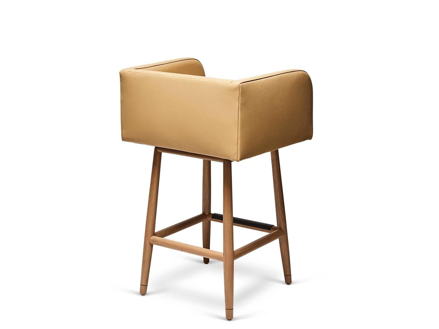 American Leather Moreno Barstool with Swivel by Lawson-Fenning