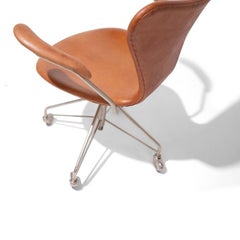 Leather Office Chair, Arne Jacobsen