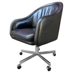 Retro Leather Office Chairs by Ward Bennett for Bricket Associates (Several Available)