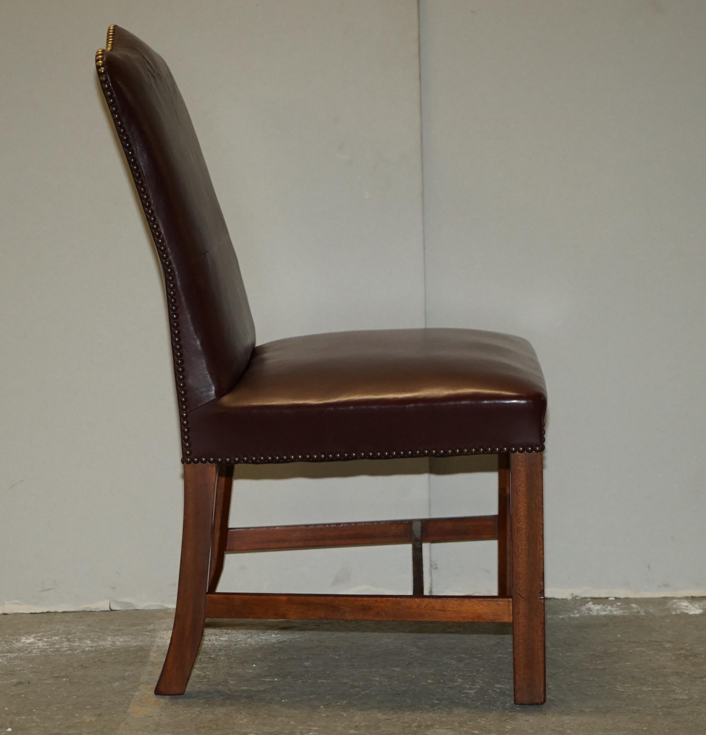 Leather Office Guest Chair from Princess Diana's Family Estate Spencer House For Sale 5