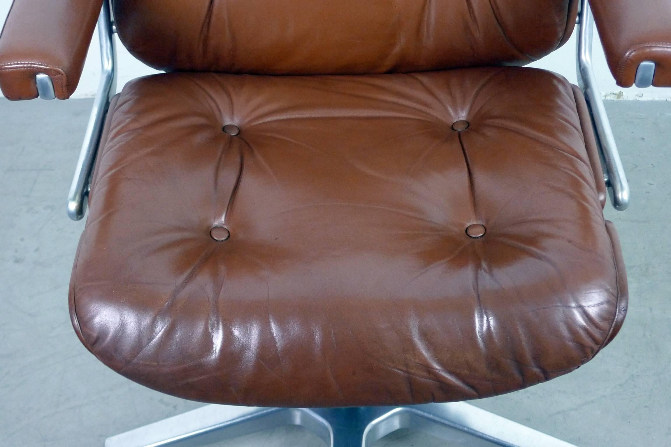 Plastic Leather Office Swivel Chair from Stoll Giroflex AG, Switzerland, 1970s