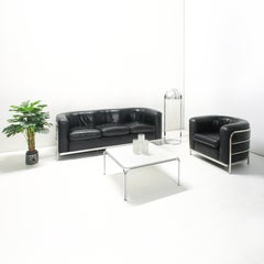 Leather Onda Armchair & Sofa by D'Urbino, Lomazzi & De Pas for Zanotta, 1980s