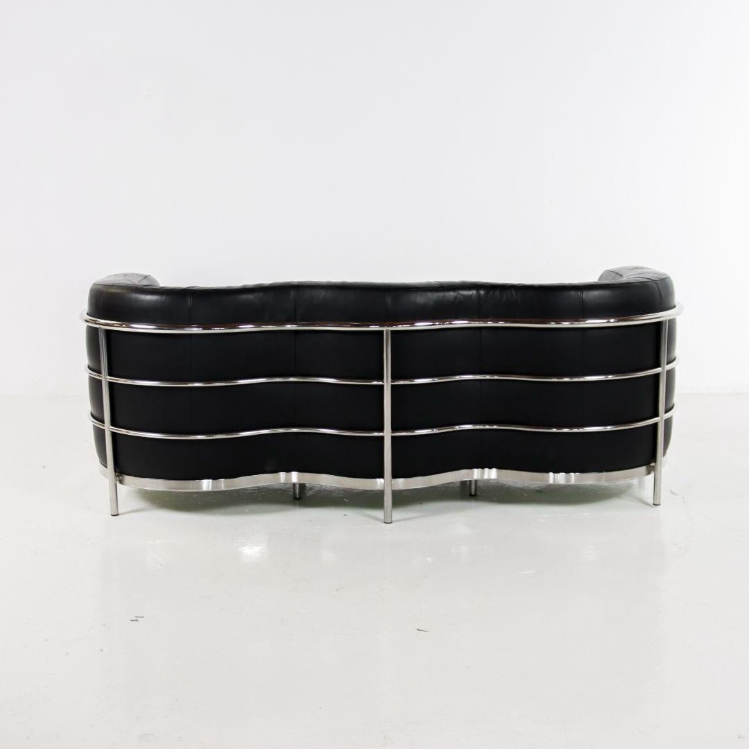 Leather Onda Three-seater Sofa by De Pas, D'urbino & Lomazzi for Zanotta For Sale 4