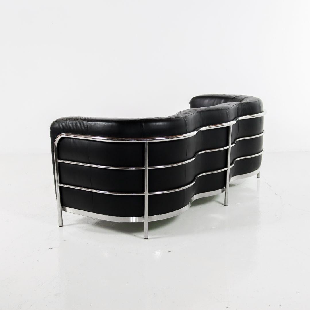 Leather Onda Three-seater Sofa by De Pas, D'urbino & Lomazzi for Zanotta For Sale 5
