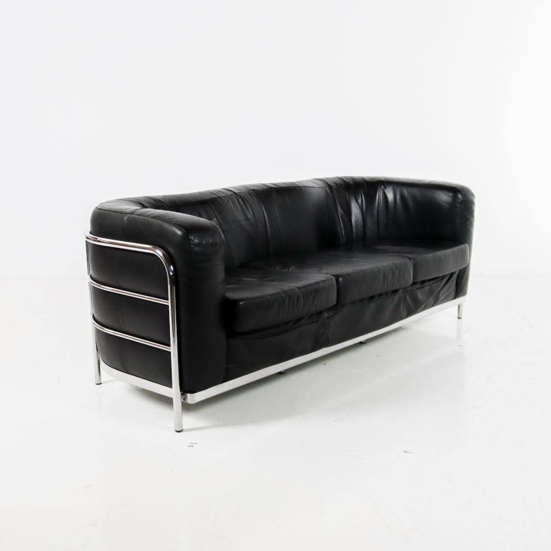 Italian Leather Onda Three-seater Sofa by De Pas, D'urbino & Lomazzi for Zanotta For Sale