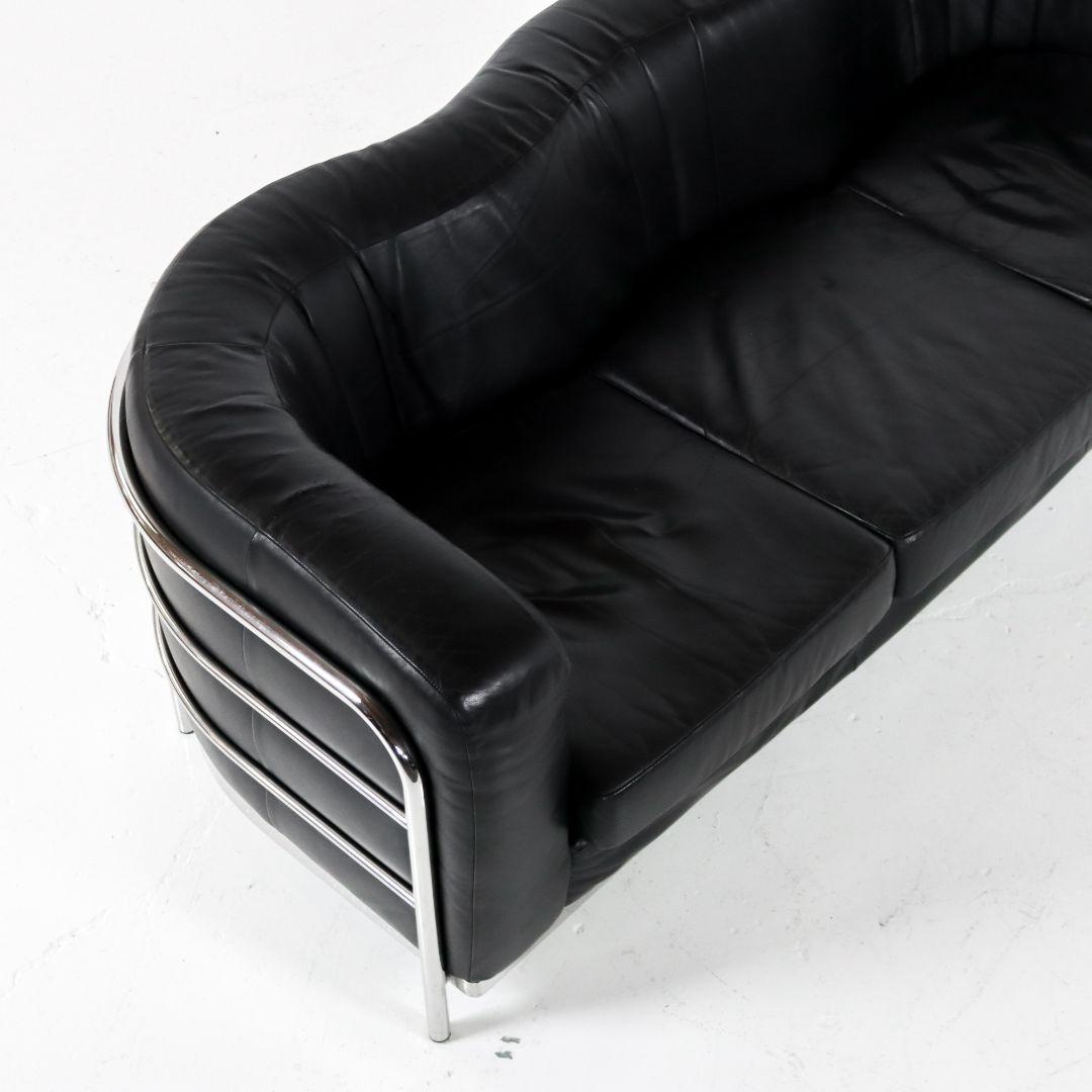 Leather Onda Three-seater Sofa by De Pas, D'urbino & Lomazzi for Zanotta For Sale 1