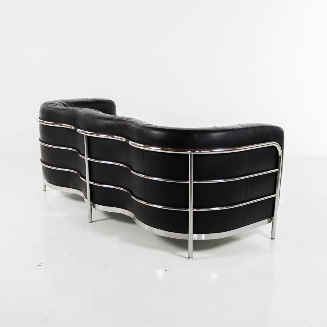 Leather Onda Three-seater Sofa by De Pas, D'urbino & Lomazzi for Zanotta For Sale 3