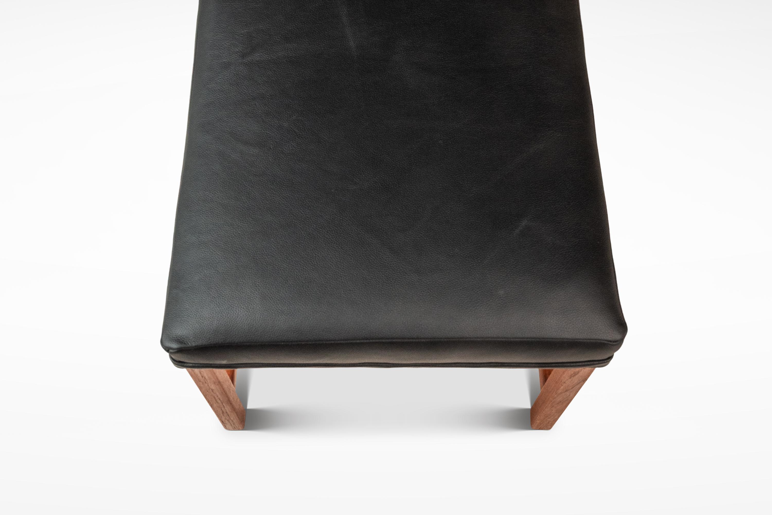 Ottoman / pouf en cuir par Ole Wanscher pour France & Søn, Danemark, c.C. années 1960 en vente 3