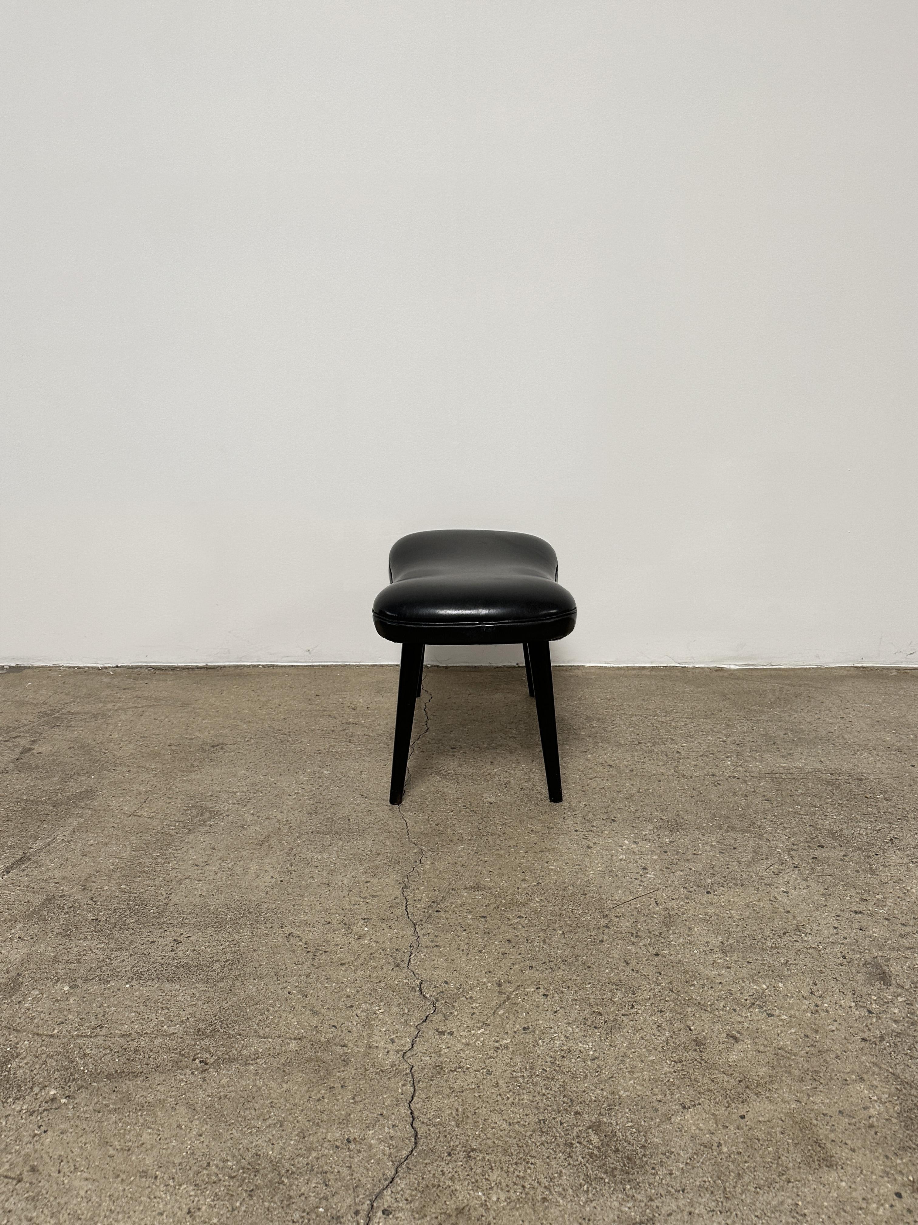 Otomana de piel Ib Madsen & Acton Schubell Danés en venta