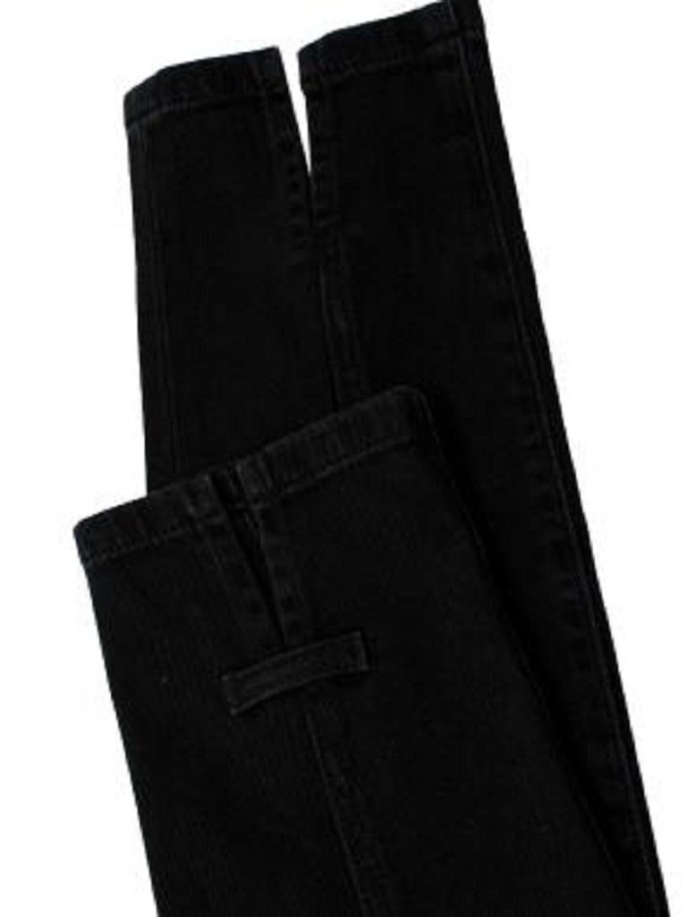 Leather Panelled Straight Leg Jeans For Sale at 1stDibs
